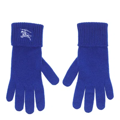 Burberry Ekd Gloves In Blue