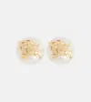 Burberry Ekd Gold-plated Freshwater Pearl Earrings In Gold