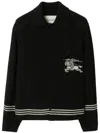 Burberry Ekd Wool Overshirt In Black