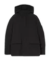 Burberry Ekd Hooded Down Jacket In Black