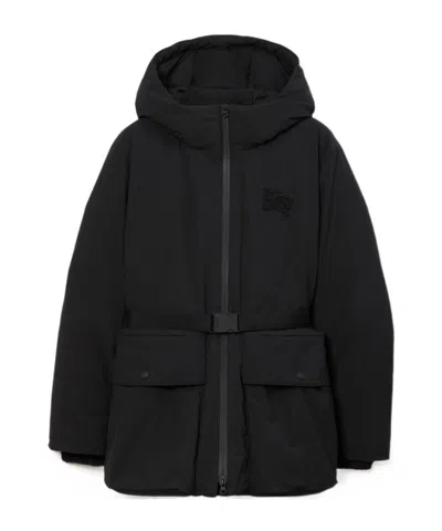 Burberry Ekd Hooded Jacket In Black