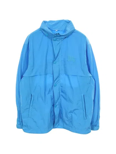 Pre-owned Burberry Ekd Hooded Jacket In Blue