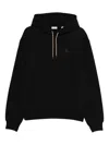 Burberry Black Sweatshirt With Check-pattern Inserts In Black