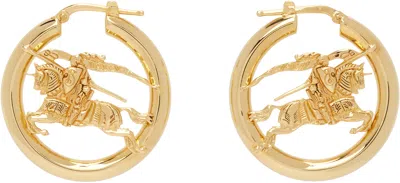 Burberry Ekd Hoop Earrings In Gold