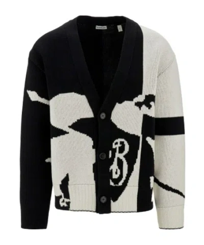 BURBERRY BURBERRY MONOGRAM CARDIGAN SWEATER