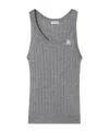Burberry Ekd Intarsia-logo Cashmere Vest In Gray