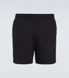 Burberry Ekd Jacquard Cotton-blend Shorts In Black