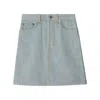 Burberry Ekd Denim Skirt In Blue