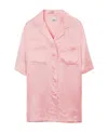 Burberry Ekd Jacquard Silk Pyjama Shirt In Pink
