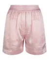 Burberry Ekd Jacquard Silk Shorts In Pink