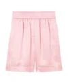 Burberry Ekd Silk Jacquard Shorts In Pink