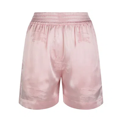 Pre-owned Burberry Ekd Jacquard Silk Shorts 'pink' | Women's Size 4