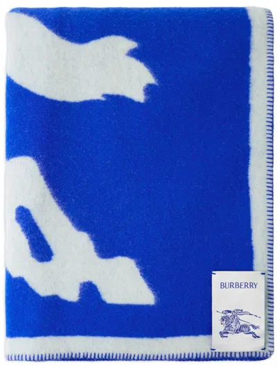 BURBERRY EKD-JACQUARD WOOL BLANKET