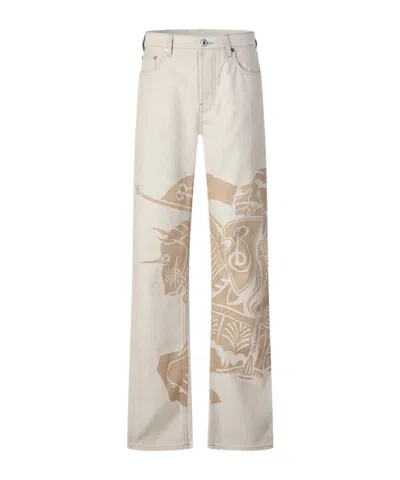 Burberry Ekd Jean In Neutral