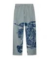 Burberry Ekd Oversized Fit Jeans In Gray