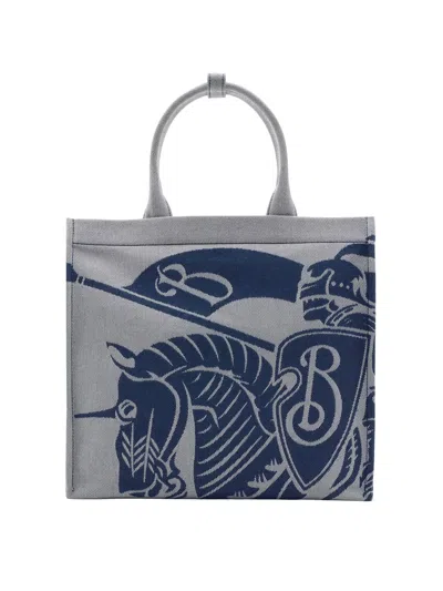 Burberry Ekd Knight Logo Tote Bag In Blue