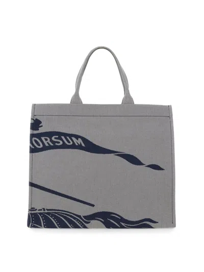 Burberry Ekd Knight Tote Bag In Gray