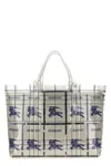 Burberry Transparent Check Pattern Tote Bag With Double Handles