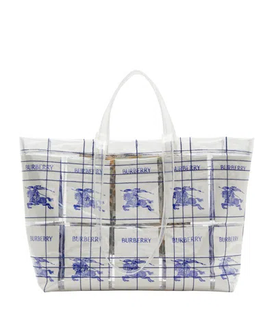 Burberry Ekd Labels Tote Bag In White