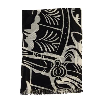 Burberry Ekd Large Scarf In Black
