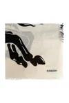 Burberry Ekd Large Scarf In White