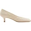Burberry Ekd-embellished Leather Pumps In Soap