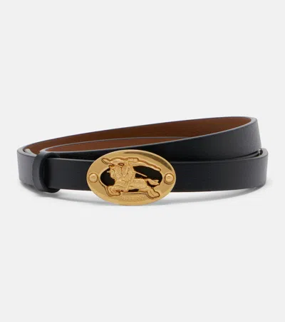 Burberry Ekd Leather Belt In Black