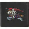 Burberry Ekd Leather Bifold Wallet In Black