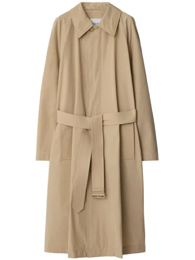 Burberry Bradford Belted Cotton Trench Coat In Beige