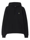 Burberry Men Black Sweatshirt With Ekd Embroidery On The Front And Logo Print On The Rear In Cotton