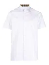 Burberry Stretch-cotton Ekd-embroidered Slim Shirt In White