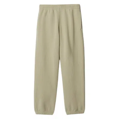 Burberry Ekd Logo Embroidered Cotton Jogging Pants In Brown