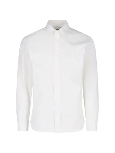 Burberry Ekd Logo Embroidery Shirt In White