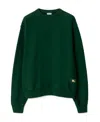 Burberry Ekd Logo-patch Cotton Sweatshirt In Green
