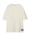 Burberry Ekd Logo-patch Cotton T-shirt In White