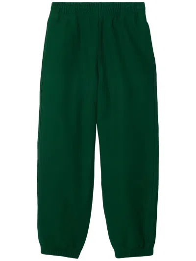 Burberry Equestrian Knight Patch Track Pants In Green