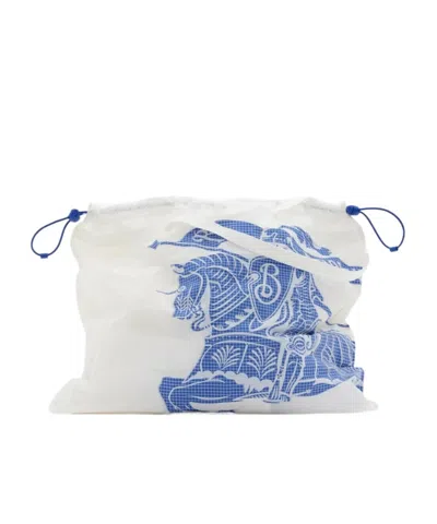 Burberry Ekd Logo-print Tote Bag In White