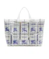 Burberry Ekd Logo-tag Transparent Tote Bag In White