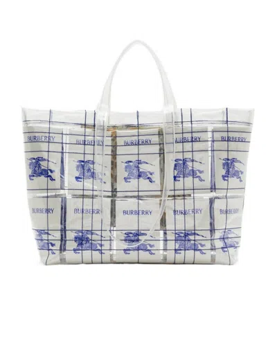 BURBERRY BURBERRY LOGO PRINTED TOTE BAG