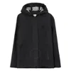 Burberry Ekd Logo Technical Cotton Jacket In Black