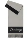 Burberry Ekd Logo Wool Scarf In Neutrals