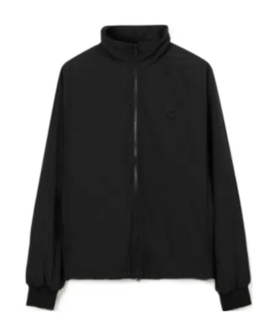 Burberry Ekd-logo Zip-up Jacket In Black