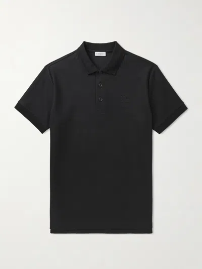 Burberry Hartford Classic Cotton Polo In Black