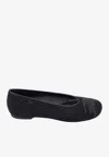 Burberry Mesh Ballerinas With Ekd Detail In Black