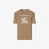 Burberry Ekd Metallic Wool Blend Top In Brown