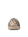 Burberry Women's Check Motif Baseball Cap With Ekd Embroidery