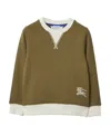 Burberry Kids Ekd-motif Cotton Sweatshirt In Green
