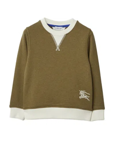 BURBERRY BURBERRY KIDS EKD EMBROIDERED CREWNECK SWEATSHIRT