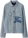 Burberry Ekd-motif Denim Jacket In Blue