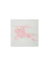 Burberry Ekd-motif Fringed Scarf In White